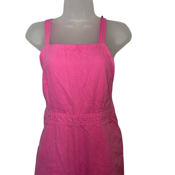 Rolla’s Alice Linen Overall Hot Pink Wide Leg Jumpsuit Size 26 - Picture 3 of 8